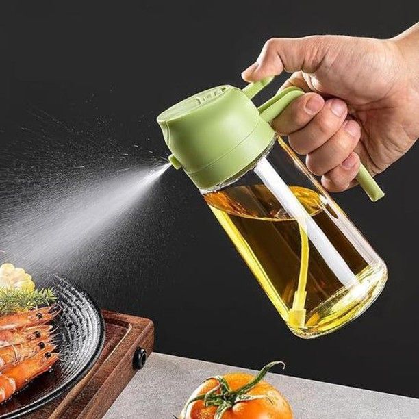 Glass Oil Spray Bottle Grey 3cm Spray Nozzl