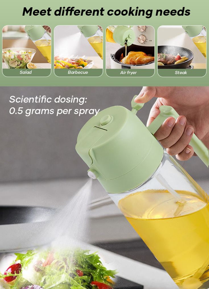 Glass Oil Spray Bottle Grey 3cm Spray Nozzl