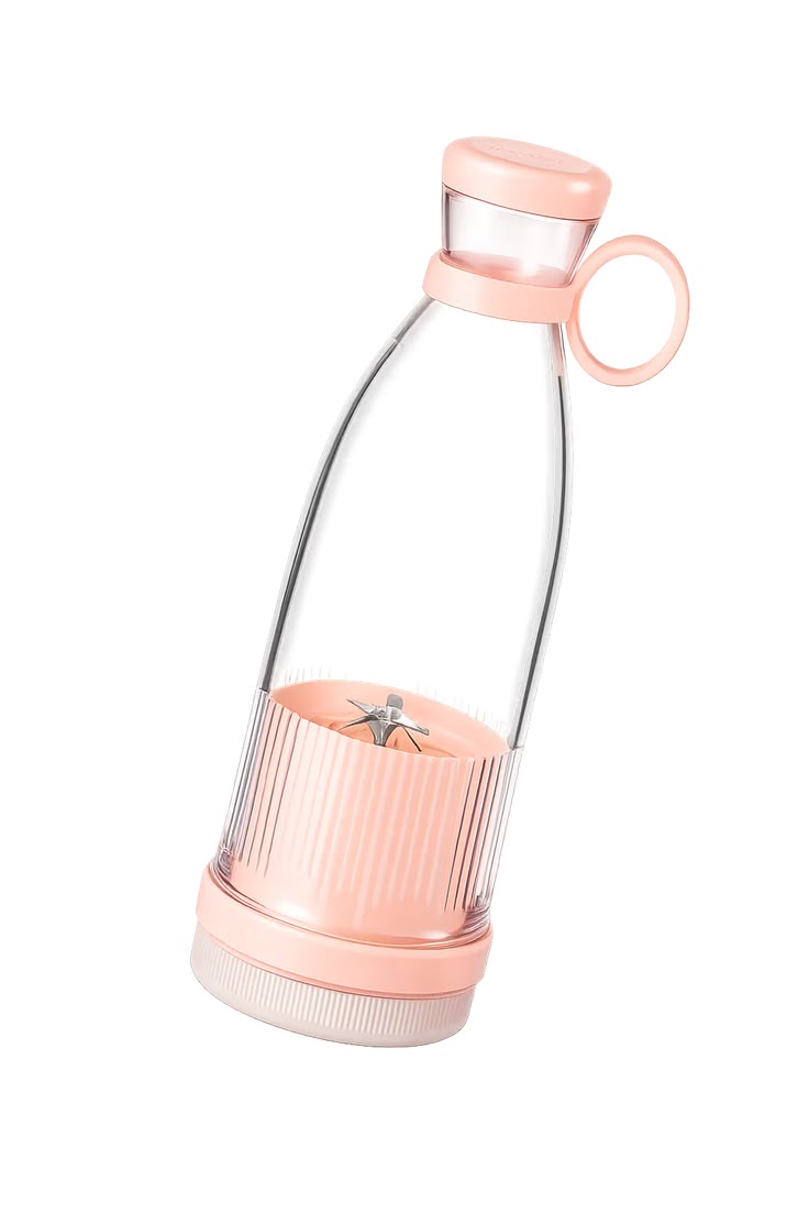 Mini Blender Pink Clear ABS for Home Office