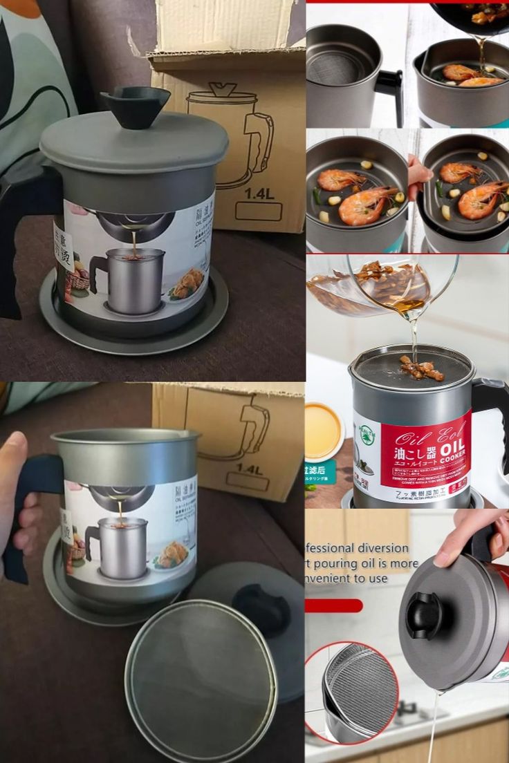 Stainless steel oil strainer Pot