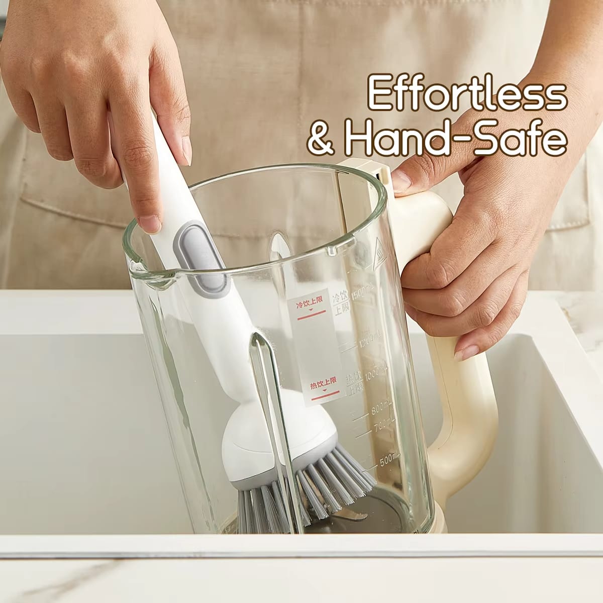 Smart Liquid Dispensing 360-Degree Kitchen Cleaning Brush