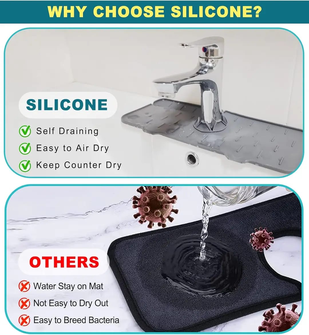 Silicone Faucet Splash Catcher Mat