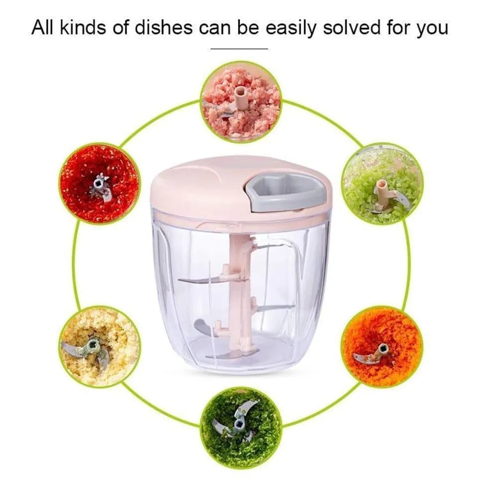 Manual Meat Chopper Pink ABS Plastic Kitchen Tool