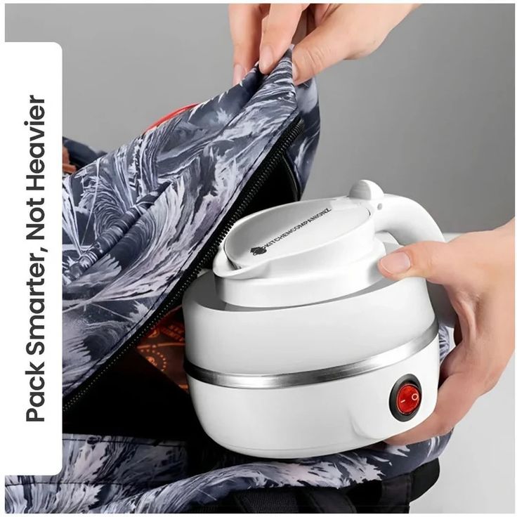Portable Electric Kettle 600ml Blue ABS Travel Use