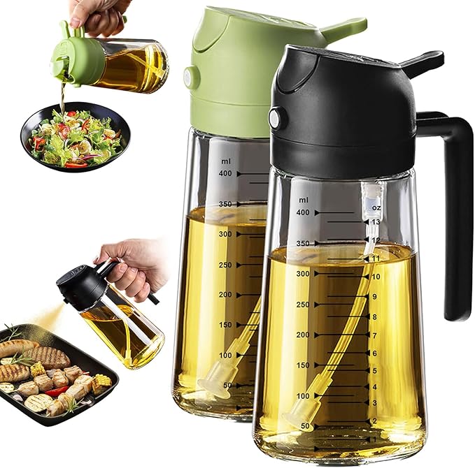 2-in-1 Glass Oil Dispenser and Sprayer