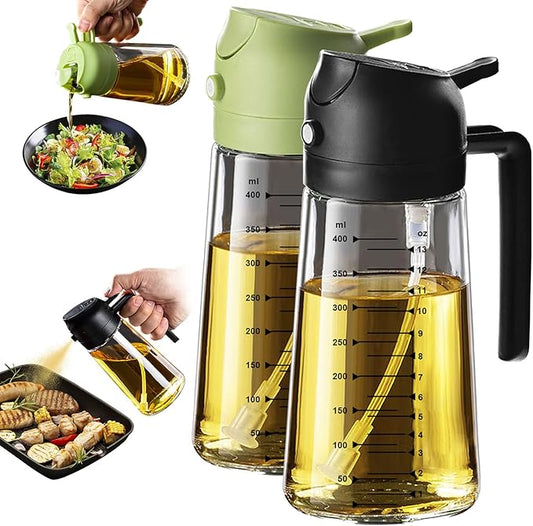 2-in-1 Glass Oil Dispenser and Sprayer