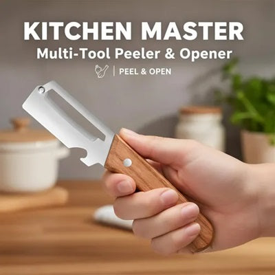 3 In 1 Multi Functional Wooden Handle Peeler And Bottle Opener