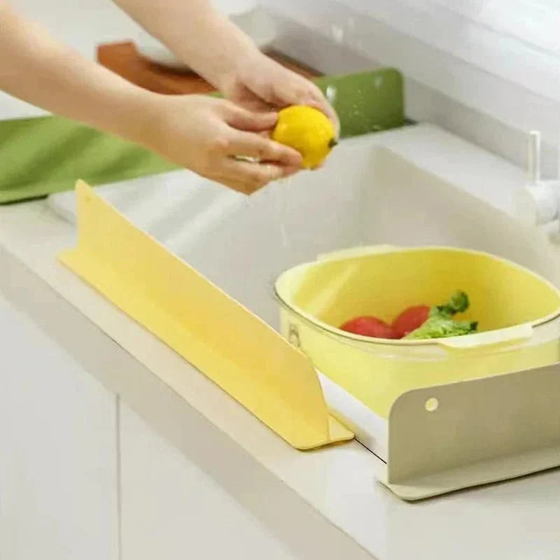 Silicone Kitchen Sink Water Splash Guard Washing Basin Anti-splash Stopper